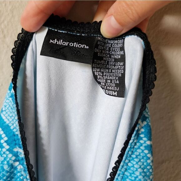 Vintage Y2K Xhilaration Bright Blue And Black Snake Print Lace Skirt Medium - Picture 5 of 6